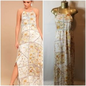 SOMEDAYS LOVIN FLOWERED PRINT FUN & FLIRTY SPAGHETTI STRAP MAXI DRESS